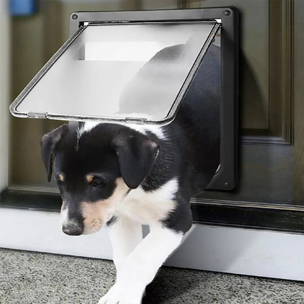 Automatic Locking Magnetic Pet Door – Safe Wall Entry for Dogs & Cats