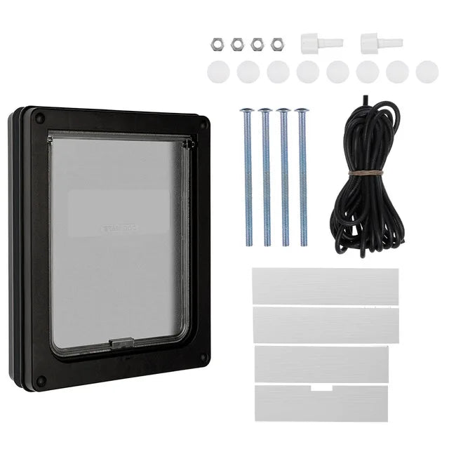 Automatic Locking Magnetic Pet Door – Safe Wall Entry for Dogs & Cats