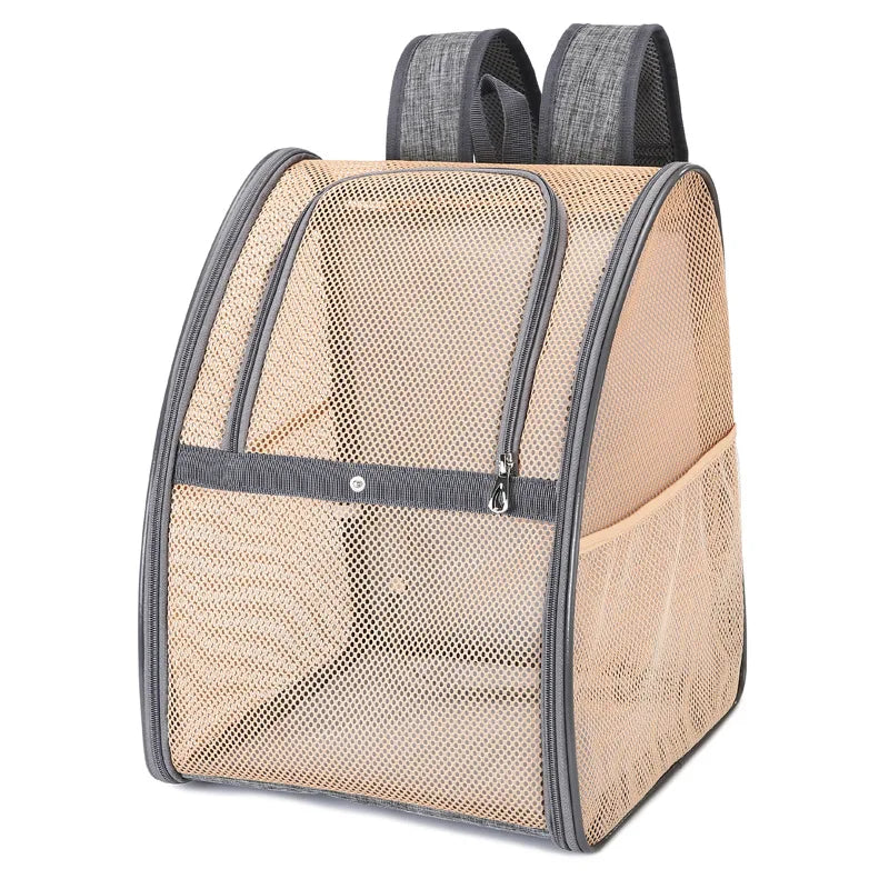 Breathable Double-Shoulder Pet Carrier Backpack for Cats & Dogs