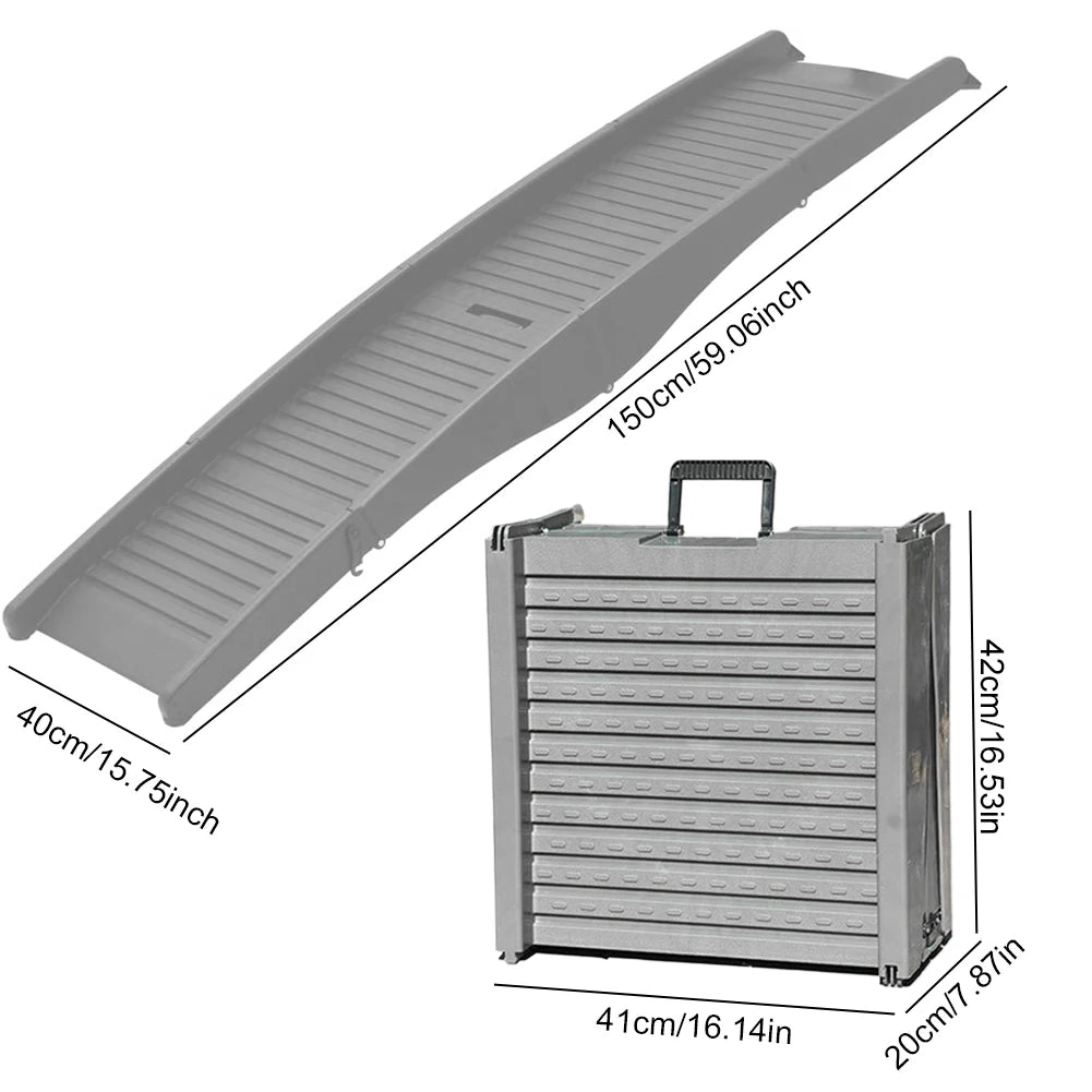 Folding Dog Car Ramp – Non-Slip Steps for Large & Medium Pets