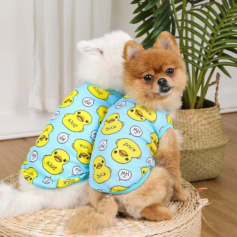 Summer Pet Shirt for Small Dogs & Cats – Soft, Breathable Outfit