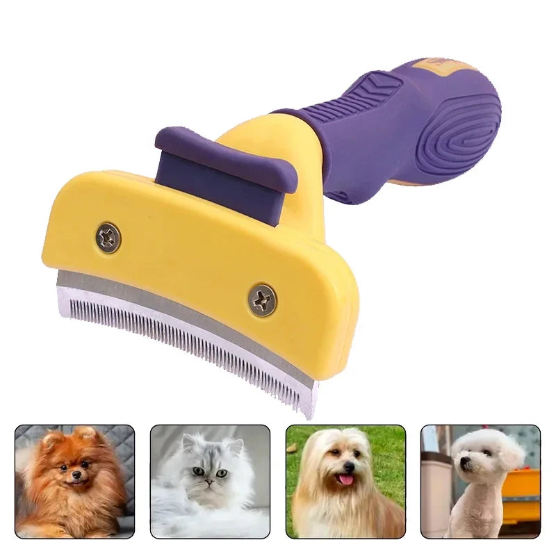 Dog & Cat Grooming Brush – Large Hair Remover & Detangling Comb