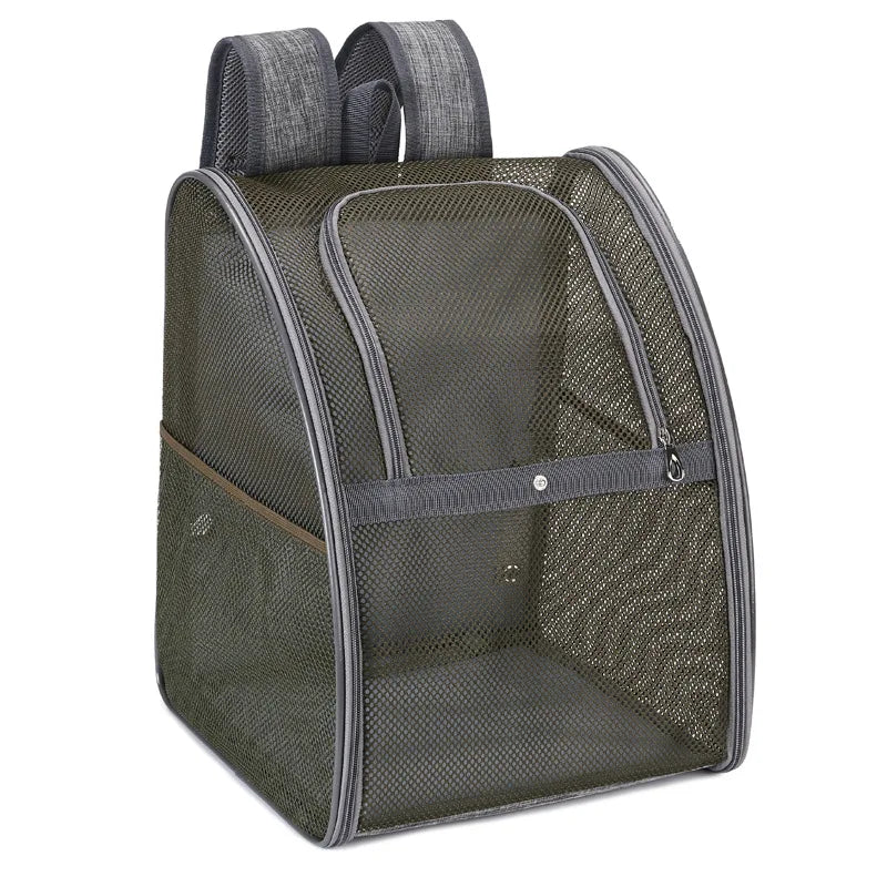 Breathable Double-Shoulder Pet Carrier Backpack for Cats & Dogs