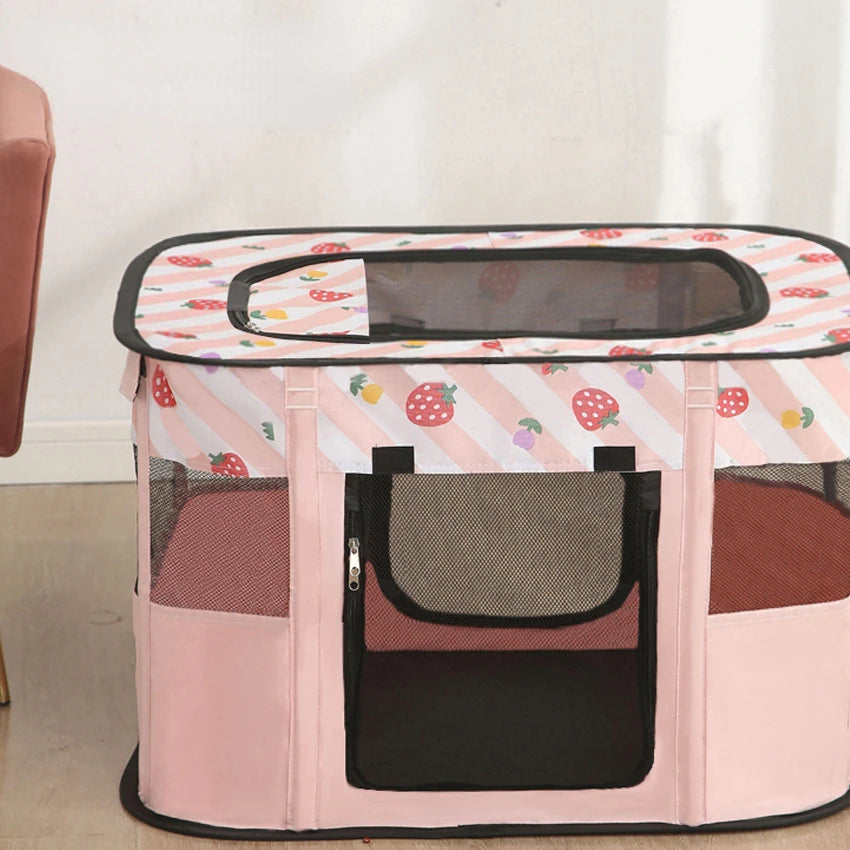 Foldable Pet Tent Kennel – Portable Outdoor Puppy & Cat Playpen
