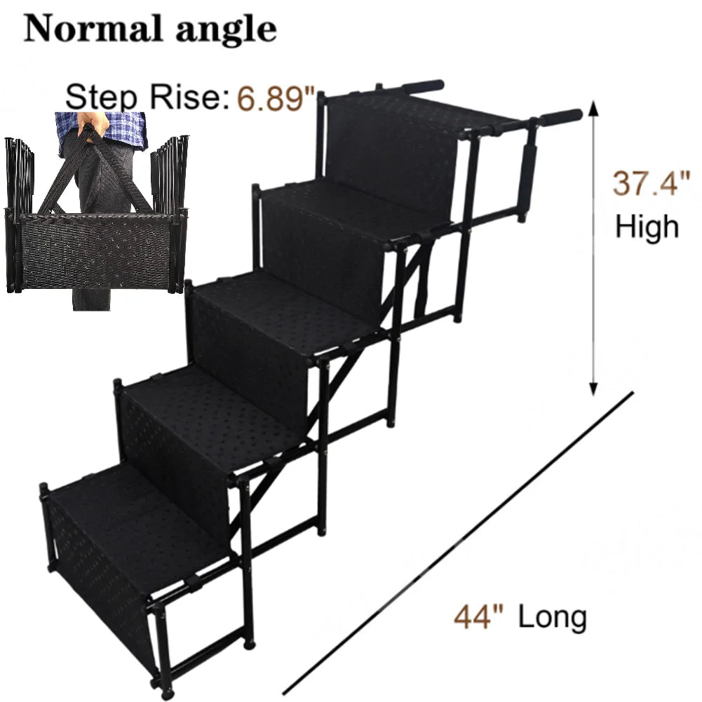 Folding Dog Car Ramp – Non-Slip Steps for Large & Medium Pets