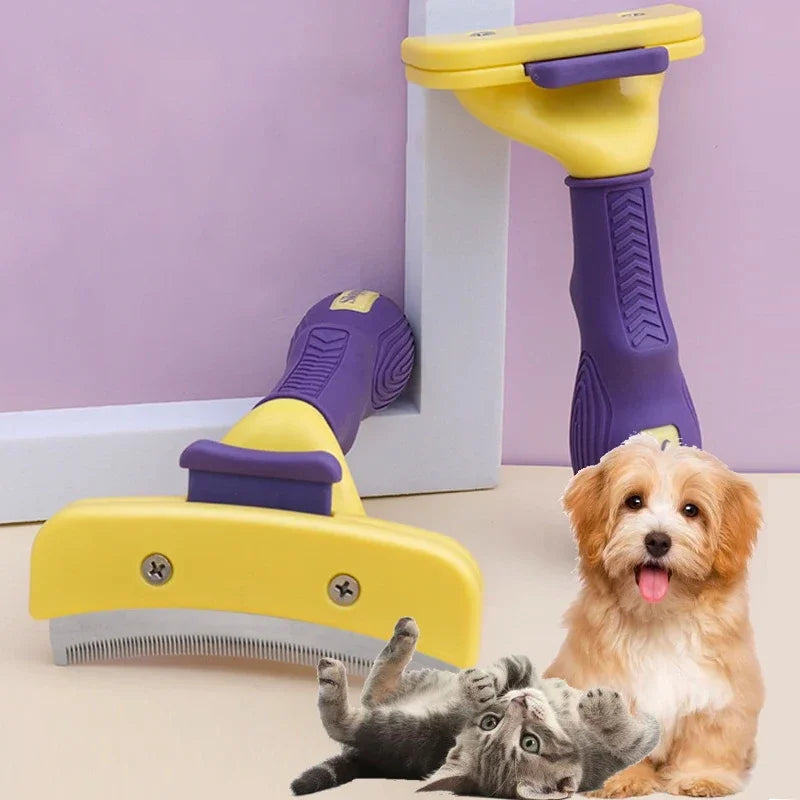 Dog & Cat Grooming Brush – Large Hair Remover & Detangling Comb