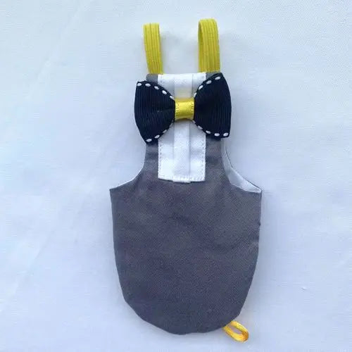 Stylish Cockatiel Tuxedo with Diaper – Bird Flight Suit Outfit