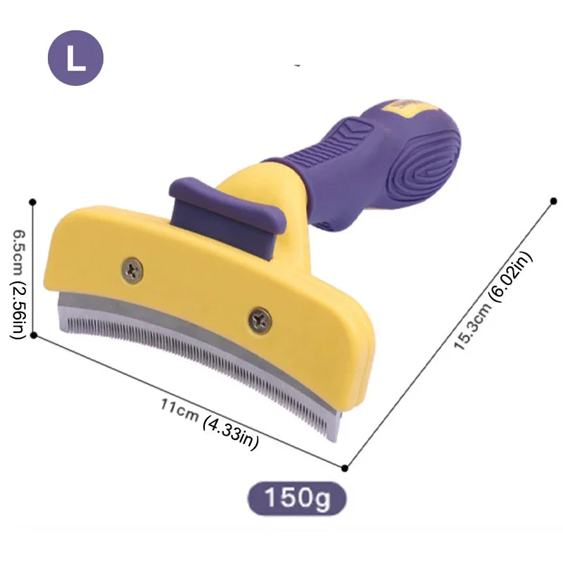 Dog & Cat Grooming Brush – Large Hair Remover & Detangling Comb