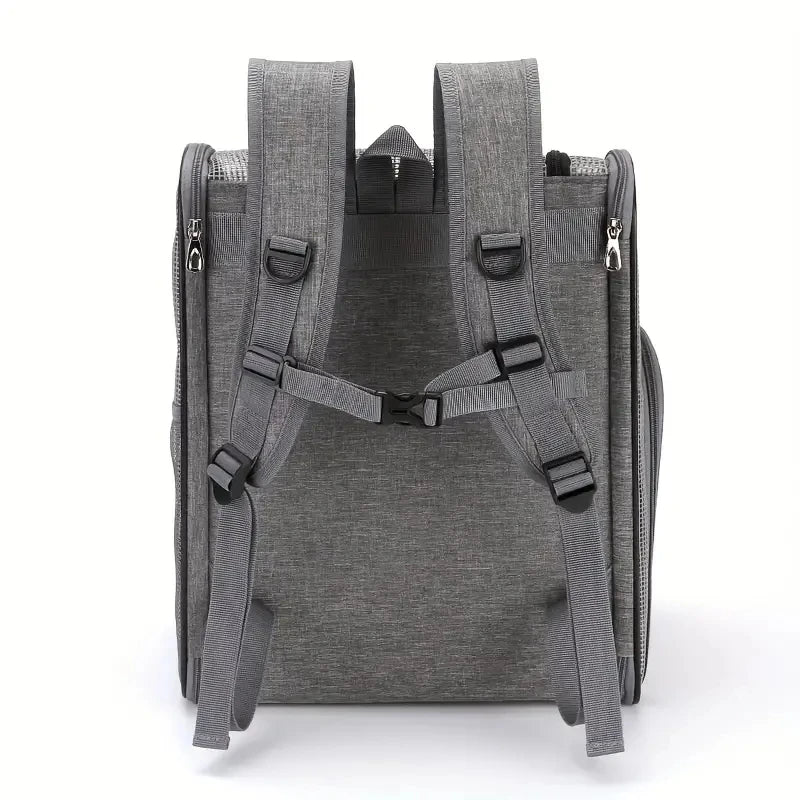 Breathable Double-Shoulder Pet Carrier Backpack for Cats & Dogs