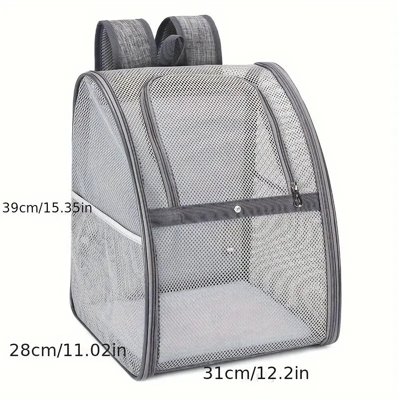 Breathable Double-Shoulder Pet Carrier Backpack for Cats & Dogs