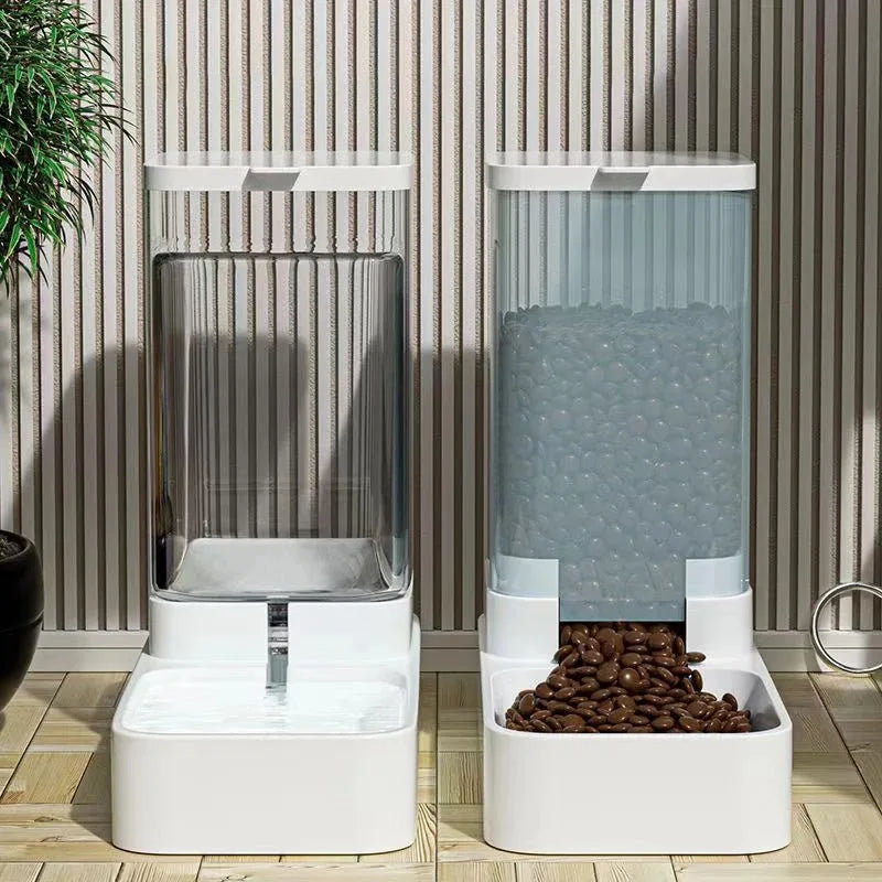 High Capacity Automatic Pet Feeder & Water Bowl for Cats and Dogs