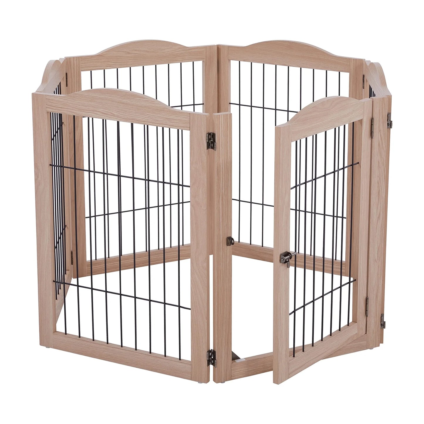 Arf Pets 2-Panel Foldable Dog Gate – Freestanding Wood Barrier