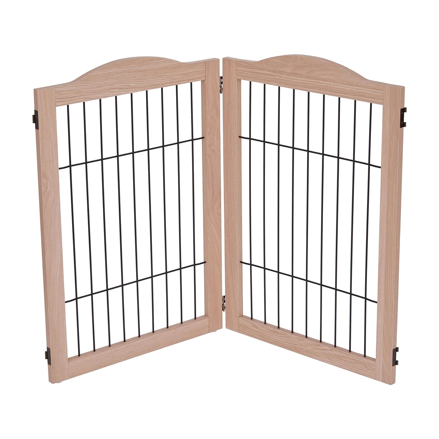 Arf Pets 2-Panel Foldable Dog Gate – Freestanding Wood Barrier