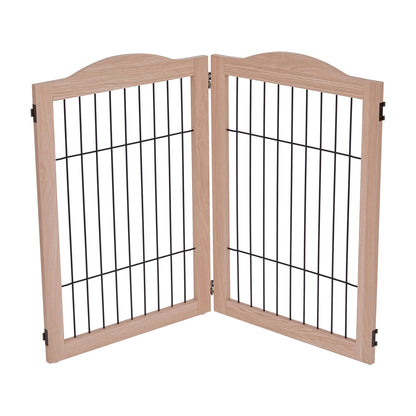 Arf Pets 2-Panel Foldable Dog Gate – Freestanding Wood Barrier
