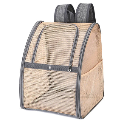 Breathable Double-Shoulder Pet Carrier Backpack for Cats & Dogs