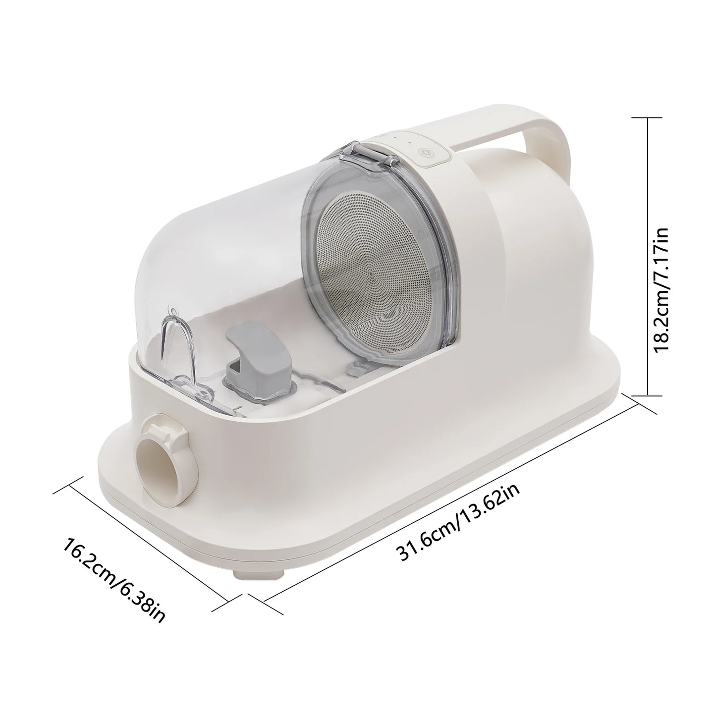 3-in-1 Pet Grooming Vacuum, Low-Noise Trimmer & 11800Pa Suction