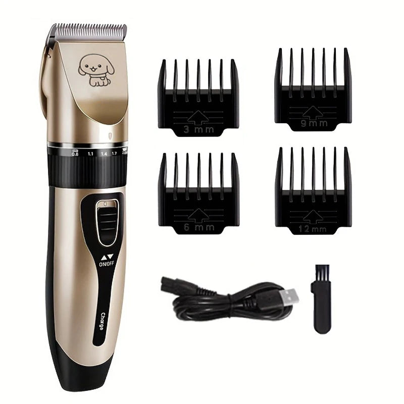 Electric Pet Hair Trimmer Kit, Precision Clippers for Dogs & Cats