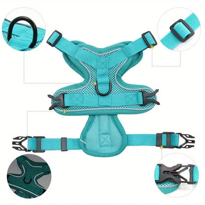 No-Pull Dog Harness & Leash Set – Reflective Adjustable Pet Vest