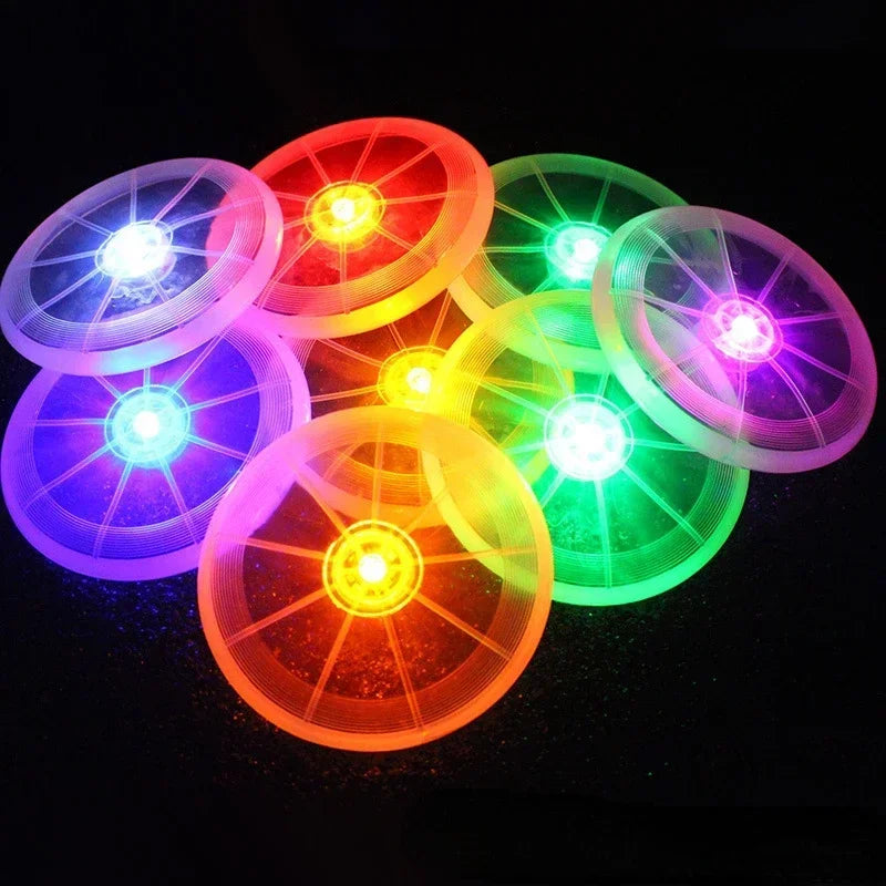 LED Light-Up Flying Disc for Dogs – Durable Night Fetch Toy