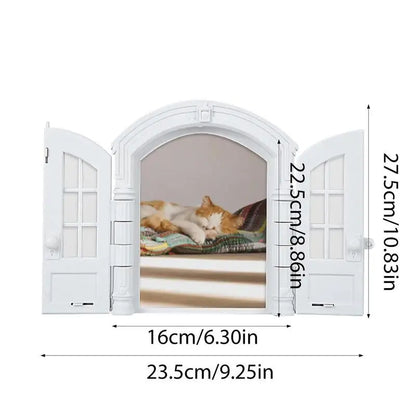 Interior Pet Door, No-Flap Design for Cats/Dogs, Fits Doors & Rooms