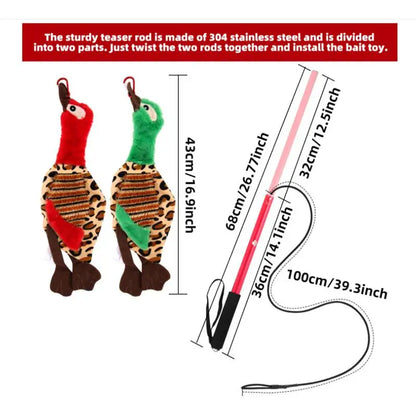 Flirt Pole Tug Toy for Dogs – Interactive Chase & Play Wand