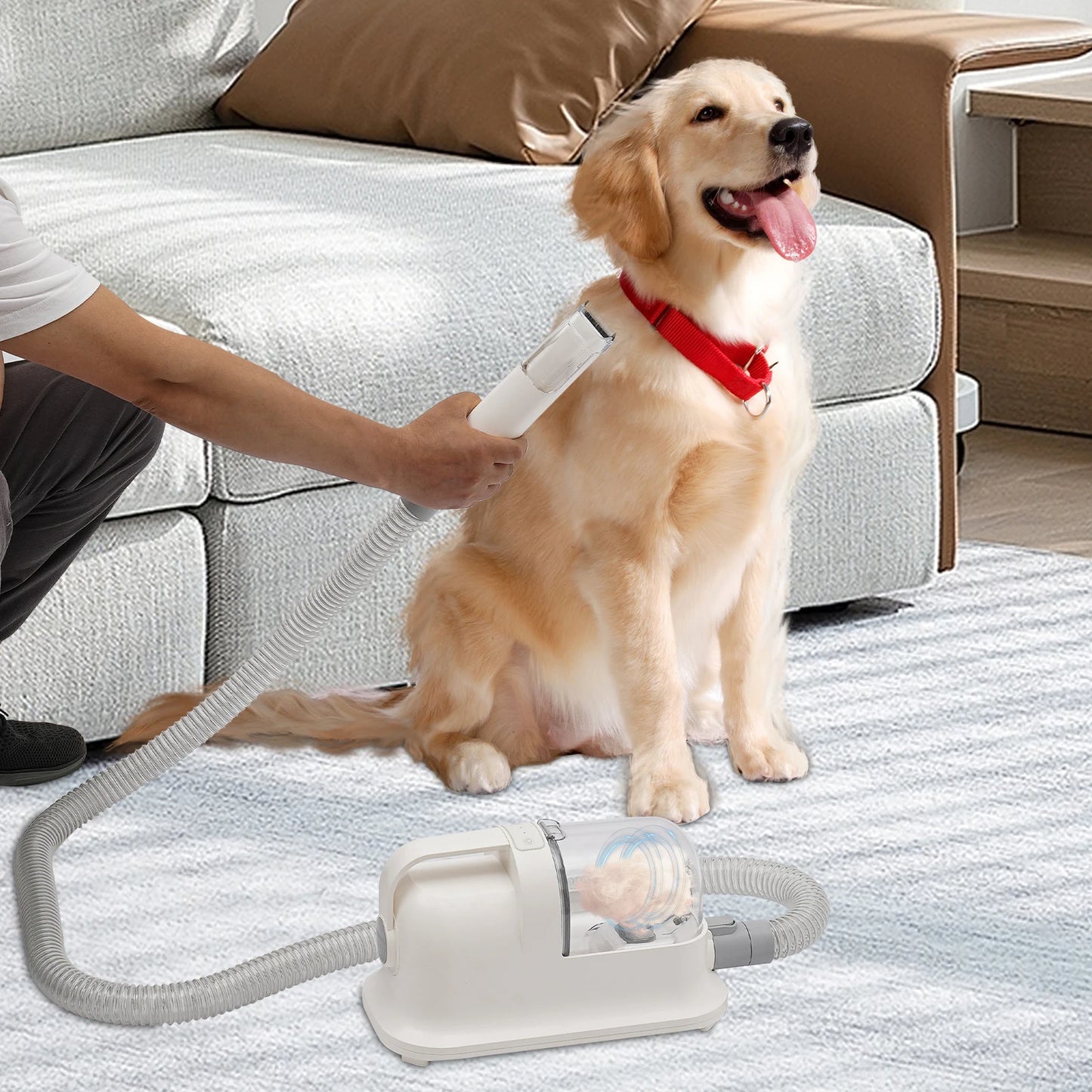 3-in-1 Pet Grooming Vacuum, Low-Noise Trimmer & 11800Pa Suction