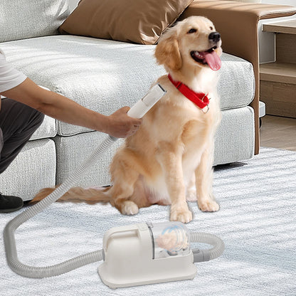 3-in-1 Pet Grooming Vacuum, Low-Noise Trimmer & 11800Pa Suction