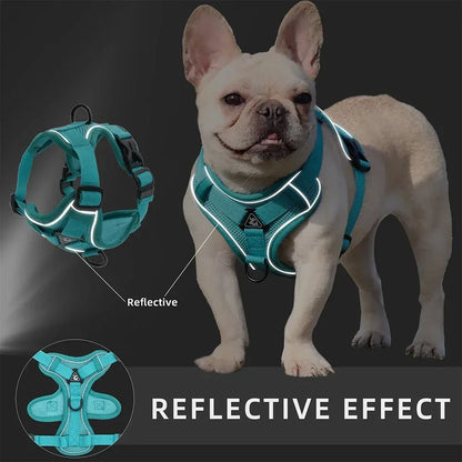 No-Pull Dog Harness & Leash Set – Reflective Adjustable Pet Vest