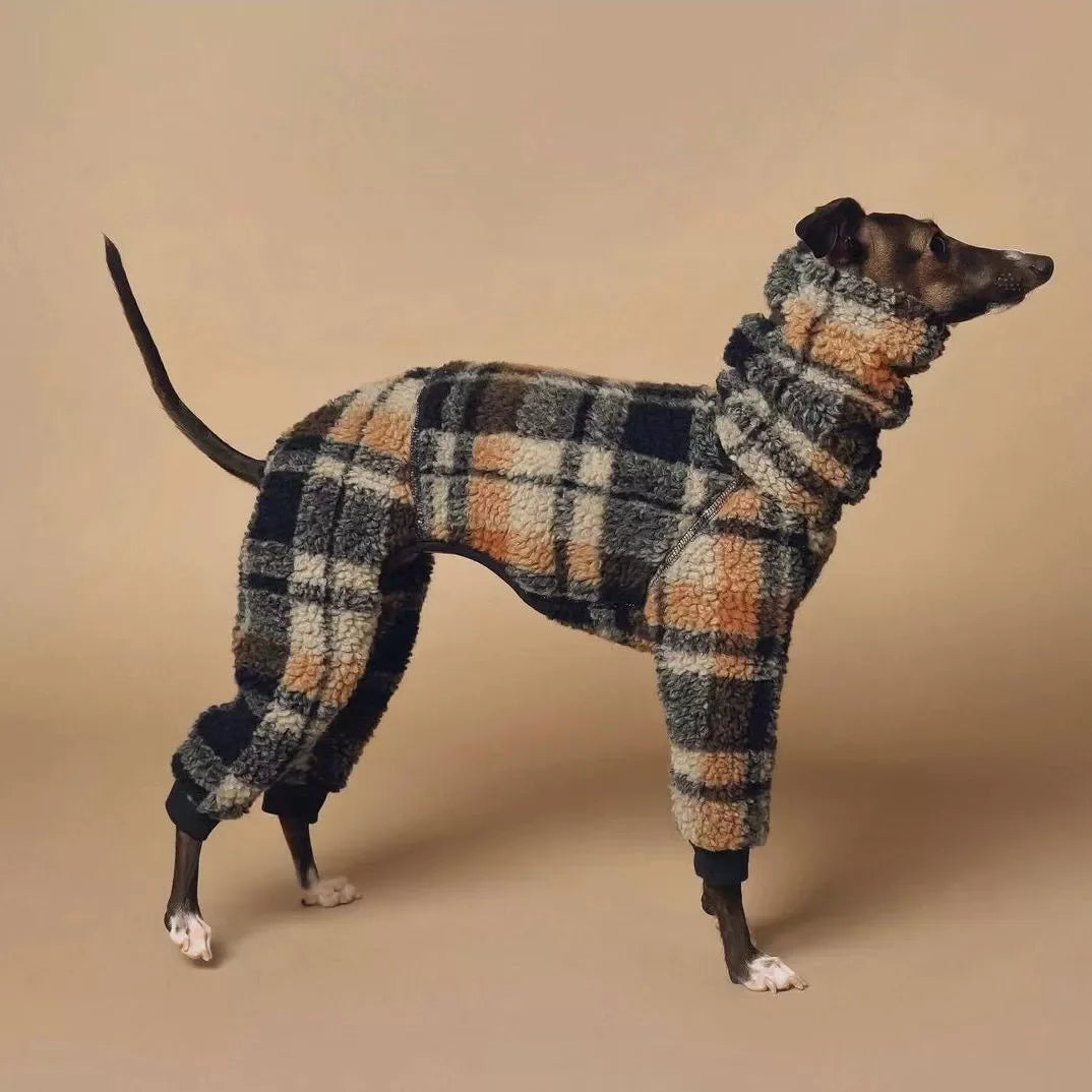 Fleece Dog Coat for Whippet & Greyhound – Warm Winter Jacket