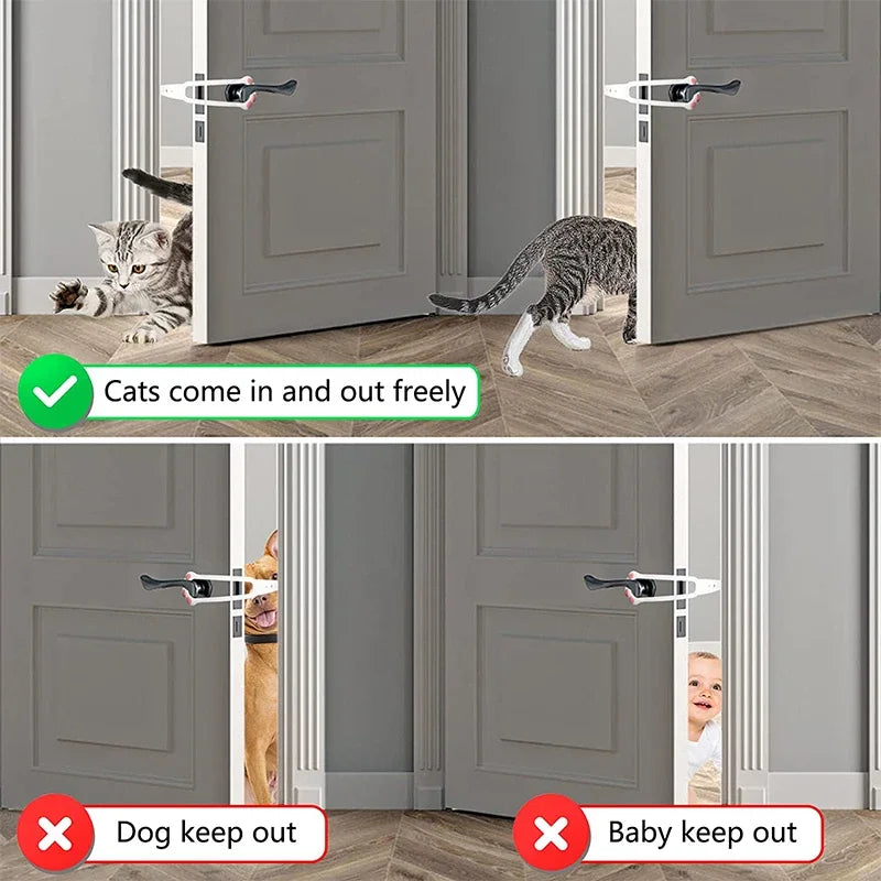 Cat Door Latch with Strap – Keeps Dogs Out of Litter & Food