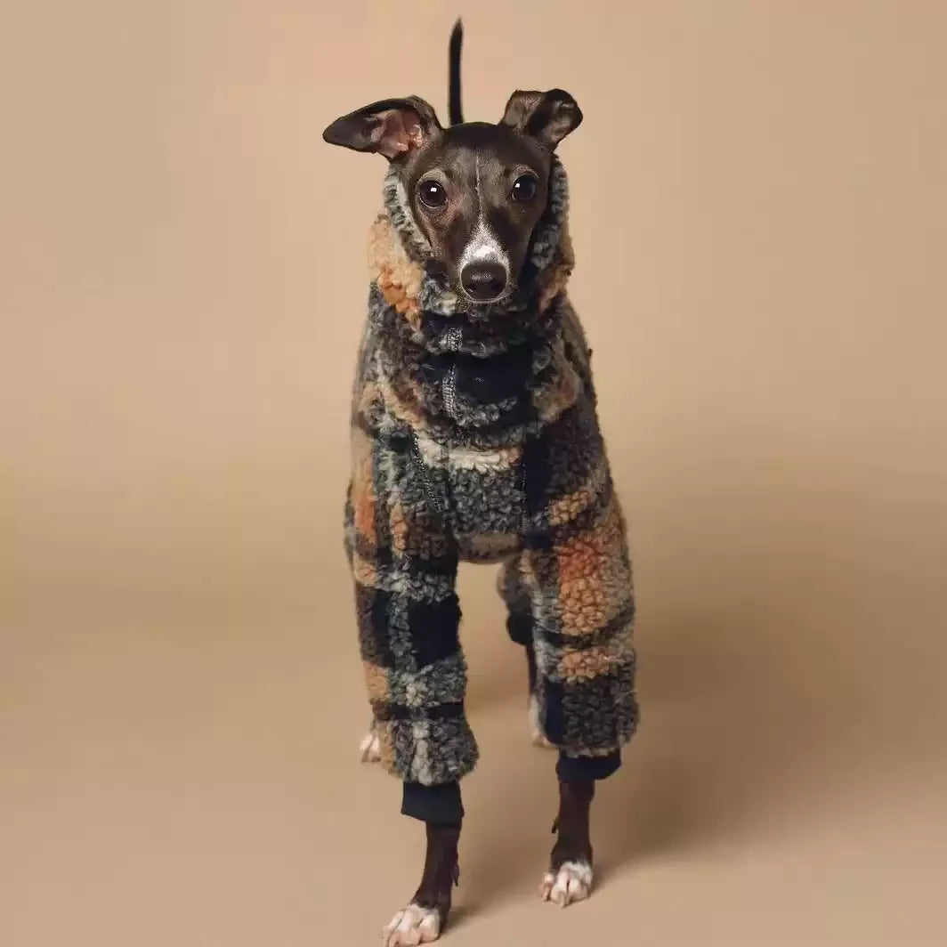 Fleece Dog Coat for Whippet & Greyhound – Warm Winter Jacket