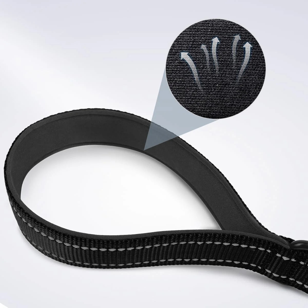 Short Dog Leash – Heavy Duty Nylon with Padded Traffic Handle