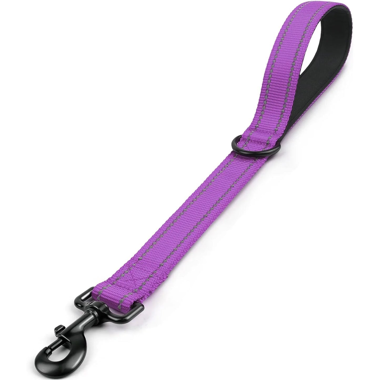 Short Dog Leash – Heavy Duty Nylon with Padded Traffic Handle