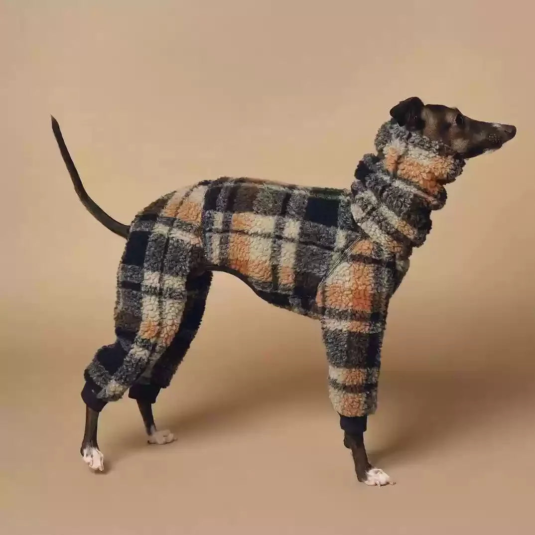 Fleece Dog Coat for Whippet & Greyhound – Warm Winter Jacket