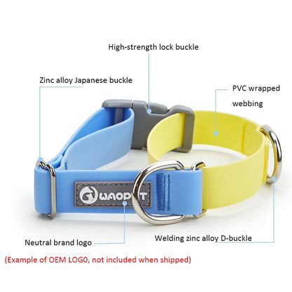 Waterproof PVC Dog Collar & Leash Set – Adjustable & Durable