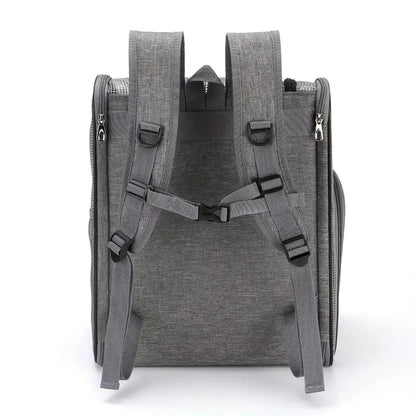 Breathable Double-Shoulder Pet Carrier Backpack for Cats & Dogs