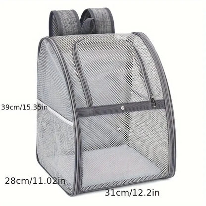 Breathable Double-Shoulder Pet Carrier Backpack for Cats & Dogs
