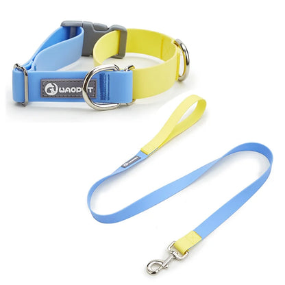 Waterproof PVC Dog Collar & Leash Set – Adjustable & Durable
