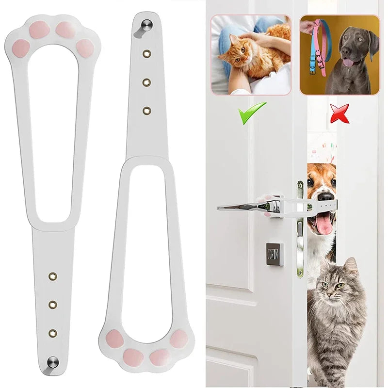 Cat Door Latch with Strap – Keeps Dogs Out of Litter & Food