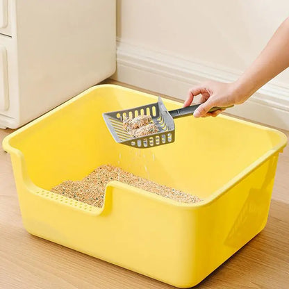 Large Open-Top Cat Litter Box – Anti-Spill, Multi-Pet Use